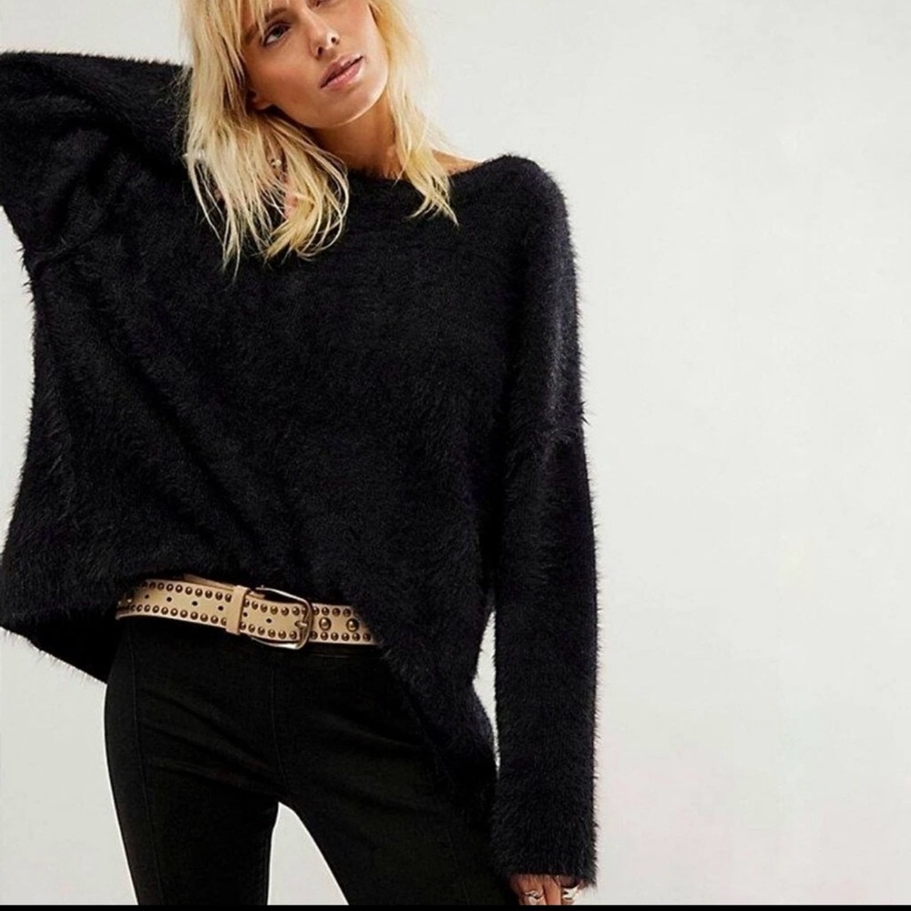 FREE PEOPLE Cozy Black Women's Sweater